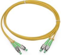Патч-корд оптический LANMASTER, LSZH, дуплексный, FC/APC-FC/APC, SM OS2, 5.0 м | код LAN-2FC-2FC/SA-5.0 | LANMASTER