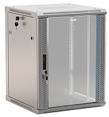 Hyperline TWB-1566-SR-RAL7035 Шкаф настенный 19-дюймовый (19), 15U, 775x600х600мм, металлическая передняя дверь с замком, две боковые панели, цвет серый (RAL 7035) (разобранный) | код 452001 | Hyperline