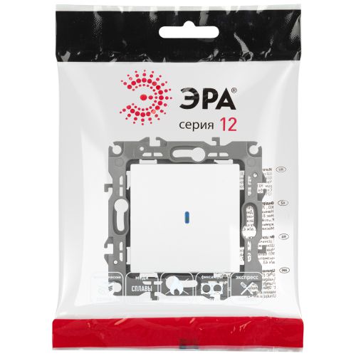 Выключатель Серия 12 12-1102-01М с подсветкой, 10АХ-250В, белый матовый | код Б0065679 | ЭРА фото 2 Выключатель Серия 12 12-1102-01М с подсветкой, 10АХ-250В, белый матовый | код Б0065679 | ЭРА фото 2