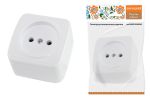 Розетка 2П открытой установки IP20 10А, белая Дача Народная | код SQ1824-0007 | TDM НАРОДНЫЙ