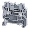 Клемма проходная CY2.5Y /5x50mm, винтовая, 2 присоед., 2,5(max 4)mm2, 24A, 1000V, желтая | код CY2.5Y | Connectwell
