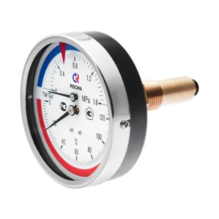 Термоманометр ТМТБ-41Т Dy 100 с задн. подкл., 1/2", 10 бар 0-150* (L=46мм, кл. точн. 2,5) | код. ТМТБ-41Т.0410150 | VALTEC