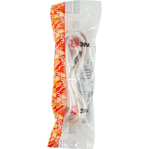 Шнур сетевой с вилкой UX-2x0,75-1,5m-W ПВС 2x0,75мм2 1,5 м белый | код Б0048680 | ЭРА Шнур сетевой с вилкой UX-2x0,75-1,5m-W ПВС 2x0,75мм2 1,5 м белый | код Б0048680 | ЭРА