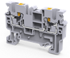 Клемма проходная CP4BU /6x54,8mm, push-in, 2 присоед., 4(max 6)mm2, 32A, 1000V, синяя | код CP4BU | Connectwell