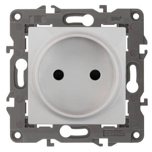 Розетка 2P, 16A-250В, IP20, Эра Elegance, белый | код Б0034284 | ЭРА Розетка 2P, 16A-250В, IP20, Эра Elegance, белый | код Б0034284 | ЭРА