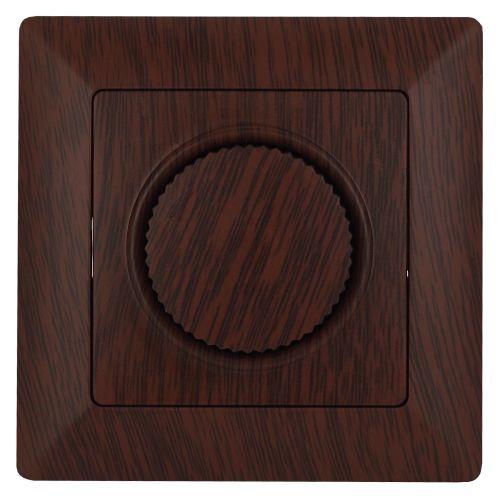 Светорегулятор Intro Solo 4-401-10 поворотный, 600Вт 230В, IP20, СУ, венге | код Б0053711 | ЭРА