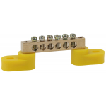 NO-222-108-1 Шина ЭРА NO-222-108-1 PE земля на двух угловых изоляторах ШНИ-6х9-6-У2-Желтый | код Б0044157 | ЭРА