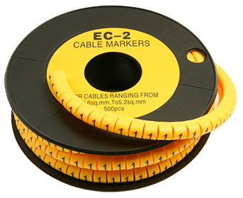 Cabeus EC-2-1 Маркер для кабеля д.7.4мм, цифра 1 | код 7422c | Cabeus