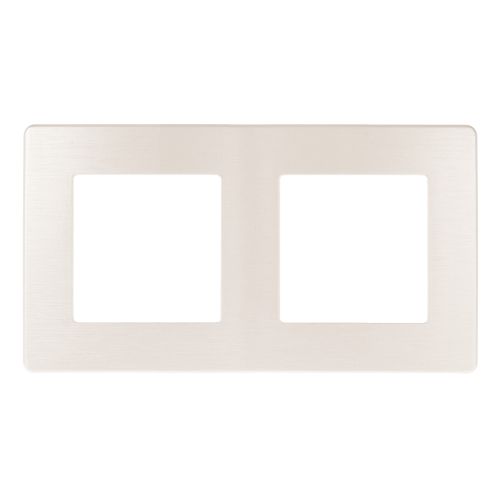 Рамка для розеток и выключателей Серия 12 12-5102-15 на 2 поста, Сатин, перламутр | код Б0052518 | ЭРА