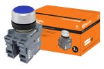 Кнопка с фиксацией MP2-20L в сборе d22мм 1з+1р синяя TDM | код SQ0747-0010 | TDM