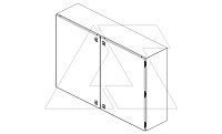 Щит моноблочный 1000x1000x300мм (ВхШхГ) навесной с монтажной панелью, 2 глухие двери, 4 замка, 6 петель, RAL7035, IP54 | код DM281-130 | Tekpan