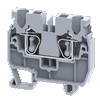 Мини-клемма проходная CXM2.5BU /5x37mm, DIN15, пружинная, 2 присоед., 2,5(max 4)mm2, 24A, 1000V, синяя | код CXM2.5BU | Connectwell