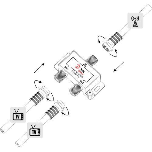 Делитель ТВ Simple DS-F-01 2 ответвления под F разъём 5-1000 МГц | код Б0048320 | ЭРА фото 3 Делитель ТВ Simple DS-F-01 2 ответвления под F разъём 5-1000 МГц | код Б0048320 | ЭРА фото 3