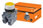 Кнопка с фиксацией MP2-20Y в сборе d22мм 1з+1р желтая TDM | код SQ0747-0009 | TDM