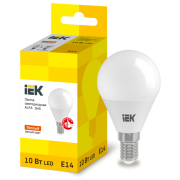 Лампа LED ALFA G45 шар 10Вт 230В 3000К E14 | код LLA-G45-10-230-30-E14 | IEK