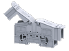 Клемма болтовая PTB70/95SH /32x192mm, 2 присоед., M8, 95mm2, 232A, 1000V, с защитными крышками, серая | код PTB70/95SH | Connectwell