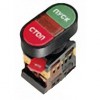 Кнопка XB2-BW8465 I-O сдвоенная с подсветкой 1з+1р (ANDELI) | код ADL10-051 | ANDELI