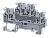 Клемма двухъярусная CXDL2.5 /5x72,7mm, пружинная, 4 присоед., 2,5(max 4)mm2, 24A, 1000V, серая | код CXDL2.5 | Connectwell