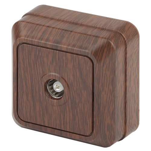 Розетка TV одиночная, ОУ, Quadro, венге, 2-301-10 | код Б0030127 | ЭРА