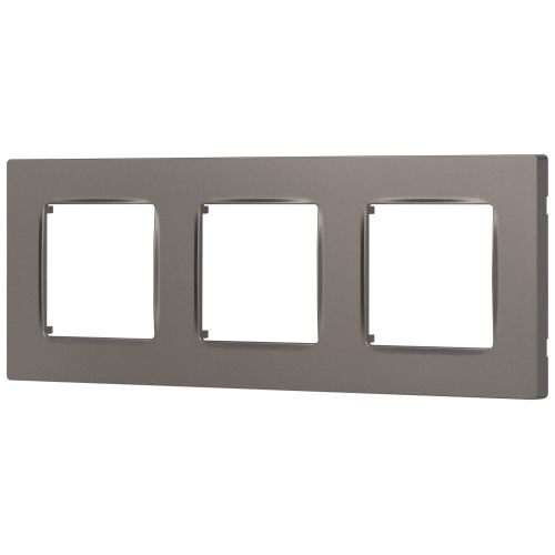 Рамка для розеток и выключателей Серия 12 12-5203-16 на 3 поста, Классик, титан | код Б0067790 | ЭРА фото 3 Рамка для розеток и выключателей Серия 12 12-5203-16 на 3 поста, Классик, титан | код Б0067790 | ЭРА фото 3