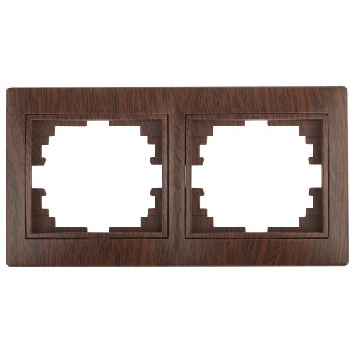 Рамка на 2 поста гор., СУ, Plano, венге, 1-502-10 | код Б0030096 | ЭРА