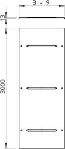 Крышка кабельного лотка с фиксатором 600x3000 | код 6227465 | OBO Bettermann