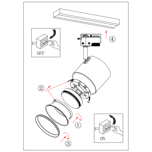 Светильник трековый однофазный TR15 GX53 BK/SL черный+серебро | код Б0048546 | ЭРА фото 4 Светильник трековый однофазный TR15 GX53 BK/SL черный+серебро | код Б0048546 | ЭРА фото 4