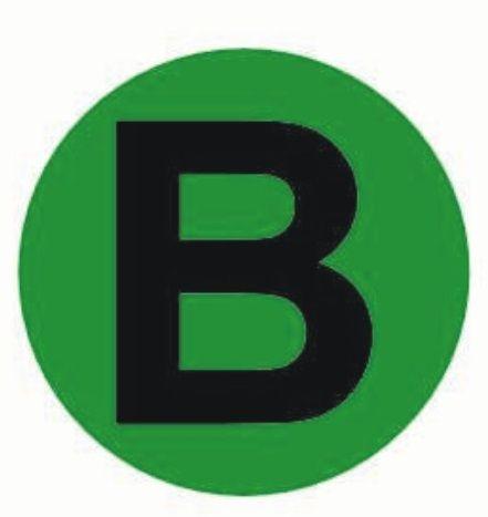 Наклейка "B" d=20мм PROxima | код an-2-9-1 | EKF