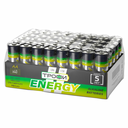 Элемент питания Трофи LR6-40 bulk ENERGY Alkaline | код Б0027815 | ЭРА