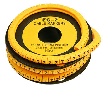 Cabeus EC-2-7 Маркер для кабеля д.7.4мм, цифра 7 | код 7428c | Cabeus