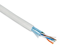 Hyperline FUTP4-C5E-P26-IN-PVC-GY-305 (305 м) Кабель витая пара. экранированная F/UTP. категории 5e. 4 пары (26 AWG). многожильный (patch). экран - фольга. PVC. –20 C – +75 C. серый | код 236281 | Hyperline