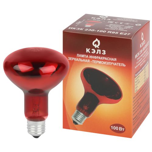 Лампа инфракрасная для обогрева животных и освещения 100 Вт ИКЗК 230-100 R95 E27 ЭРА | код Б0064638 | ЭРА фото 5 Лампа инфракрасная для обогрева животных и освещения 100 Вт ИКЗК 230-100 R95 E27 ЭРА | код Б0064638 | ЭРА фото 5