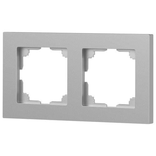 Рамка для розеток и выключателей Intro Accent 6-502-03 на 2 поста, СУ, алюминий | код Б0063755 | ЭРА фото 2 Рамка для розеток и выключателей Intro Accent 6-502-03 на 2 поста, СУ, алюминий | код Б0063755 | ЭРА фото 2