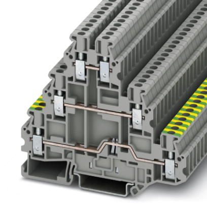 Клемма защитного провода UT 2,5-PE/L/L | код 3214301 | PHOENIX CONTACT