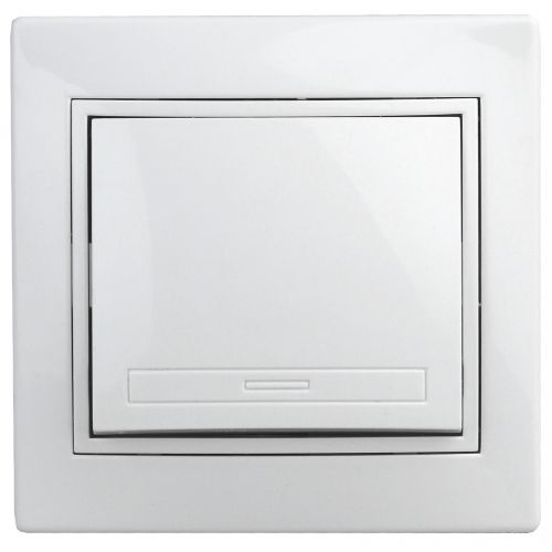 Выключатель Intro Plano 1Э-101-01 одноклавишный 10А-250В, IP20, СУ, без лапок, белый | код Б0053950 | ЭРА Выключатель Intro Plano 1Э-101-01 одноклавишный 10А-250В, IP20, СУ, без лапок, белый | код Б0053950 | ЭРА