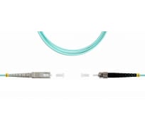 Патч-корд оптический LANMASTER, симплексный, SC/PC-ST/PC, OM3, LSZH, 3.0 м | код LAN-SC-ST/OM3-3.0 | LANMASTER