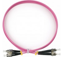 Патч-корд оптический LANMASTER, дуплексный, FC/PC-ST/PC, OM4, LSZH, 20 м | код LAN-2FC-2ST/OM4-20 | LANMASTER