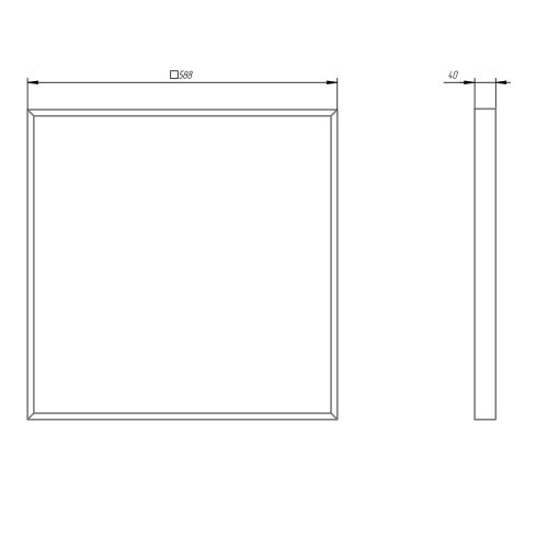 Светильник светодиодный SPO-940-9-40K-038 38Вт 4000К 3990Лм 588х588x40 матовый Грильято | код Б0051611 | ЭРА фото 2 Светильник светодиодный SPO-940-9-40K-038 38Вт 4000К 3990Лм 588х588x40 матовый Грильято | код Б0051611 | ЭРА фото 2