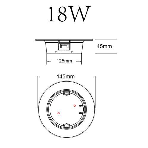 Светильник светодиодный встраиваемый LED 21-18-3K круглый 18Вт 3000К ЭРА | код Б0062144 | ЭРА