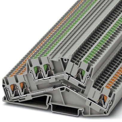 Двухъярусные клеммы PTTBS 2,5-TWIN/U-OG/O-GN | код 1032733 | PHOENIX CONTACT