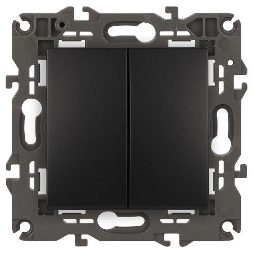 Переключатель 2-кл. СП Elegance 14-1106-05 10А IP20 250В 10AX механизм антрацит Эра Б0034247