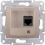 SEDNA РОЗЕТКА КОМПЬЮТЕРНАЯ RJ45, одиночная, кат. 5е, экр. STP, ТИТАН | код SDN4500168 | Systeme Electric