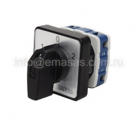 Переключатель полюсов реверсивный однофазный (1-0-2) 50А | код PSA050KD134S | EMAS