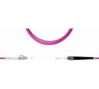 Патч-корд оптический LANMASTER, симплексный, LC/PC-ST/PC, OM4, LSZH, 5.0 м | код LAN-LC-ST/OM4-5.0 | LANMASTER
