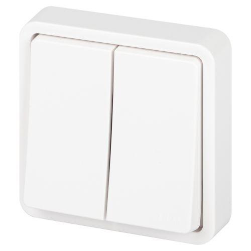 Выключатель Эксперт 11-1524-01 двойн. IP55 10АХ-250В СУ бел. Эра Б0063271