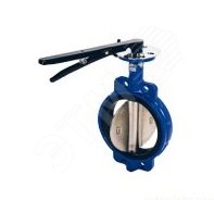 Затвор дисковый поворотный межфланцевый DN 65 PN 16 тип 017W диск чугун, с рукояткой | код CMFC17W00650 | DENDOR