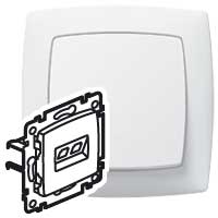 Розетка 2 местная (TF) телефонная (RJ11) белый Suno (10 шт.) LEGRAND | код 774039 | LEGRAND