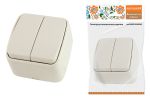 Выключатель 2-кл. открытой установки IP20 10А, сл. кость Дача Народная | код SQ1824-0015 | TDM НАРОДНЫЙ