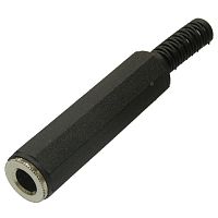 Разъём аудио SZC-0106/NP-312 stereo 6.35, чёрный | код 107578 | SZC