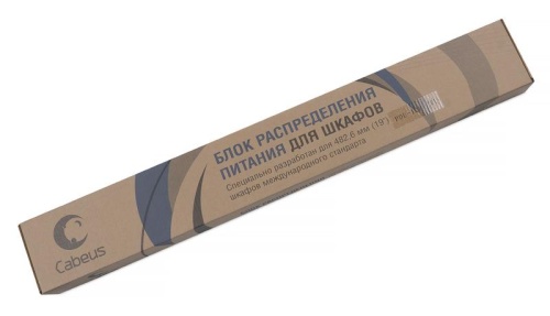 Блок евророзеток для 19' шкафов, 12 розеток, 16 A,выключатель, шнур 2м, алюминиевый корпус, немец кий стандарт | код 7295c | Cabeus фото 4